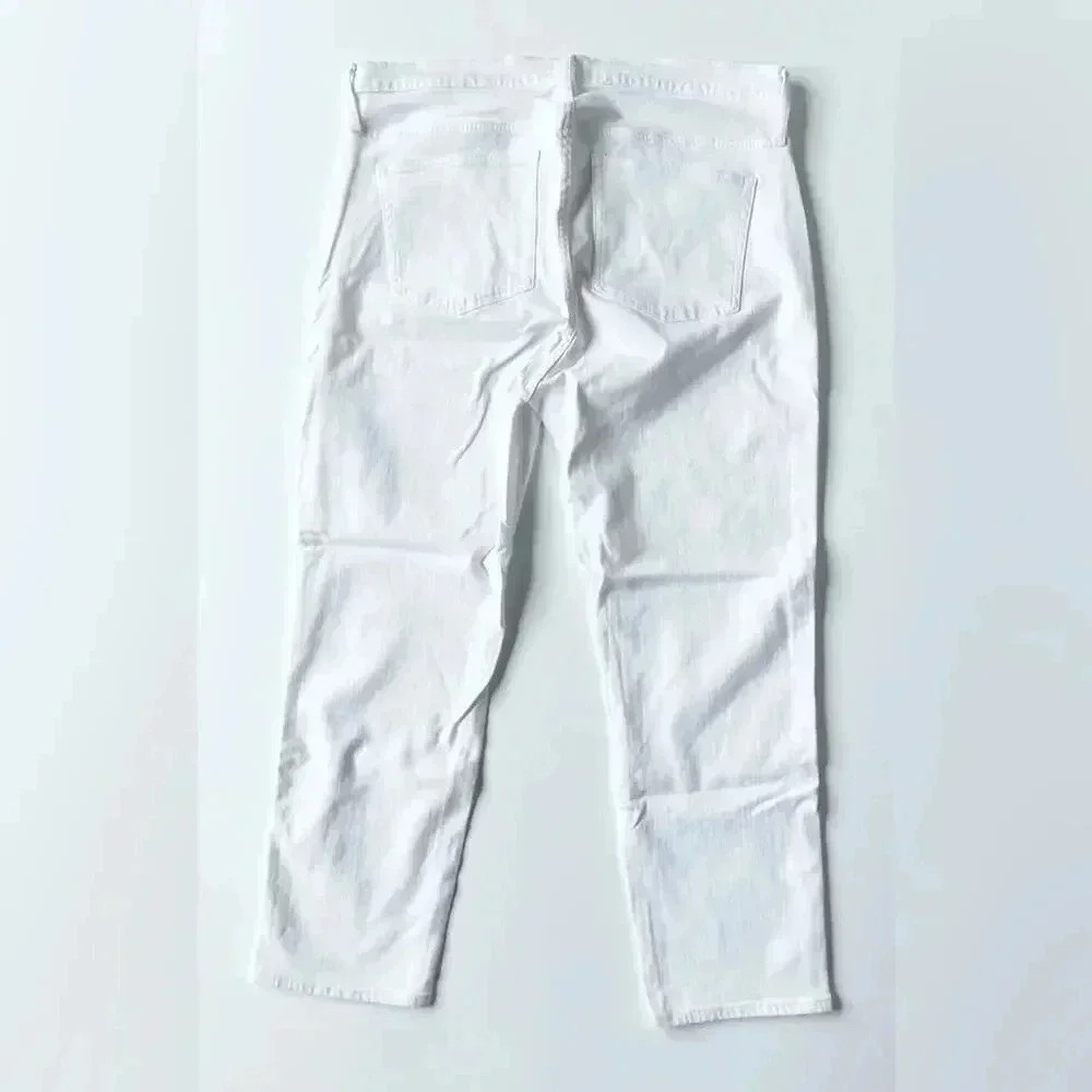 J. Crew Plus Size vintage slim-straight jean in white Size 34 NWT